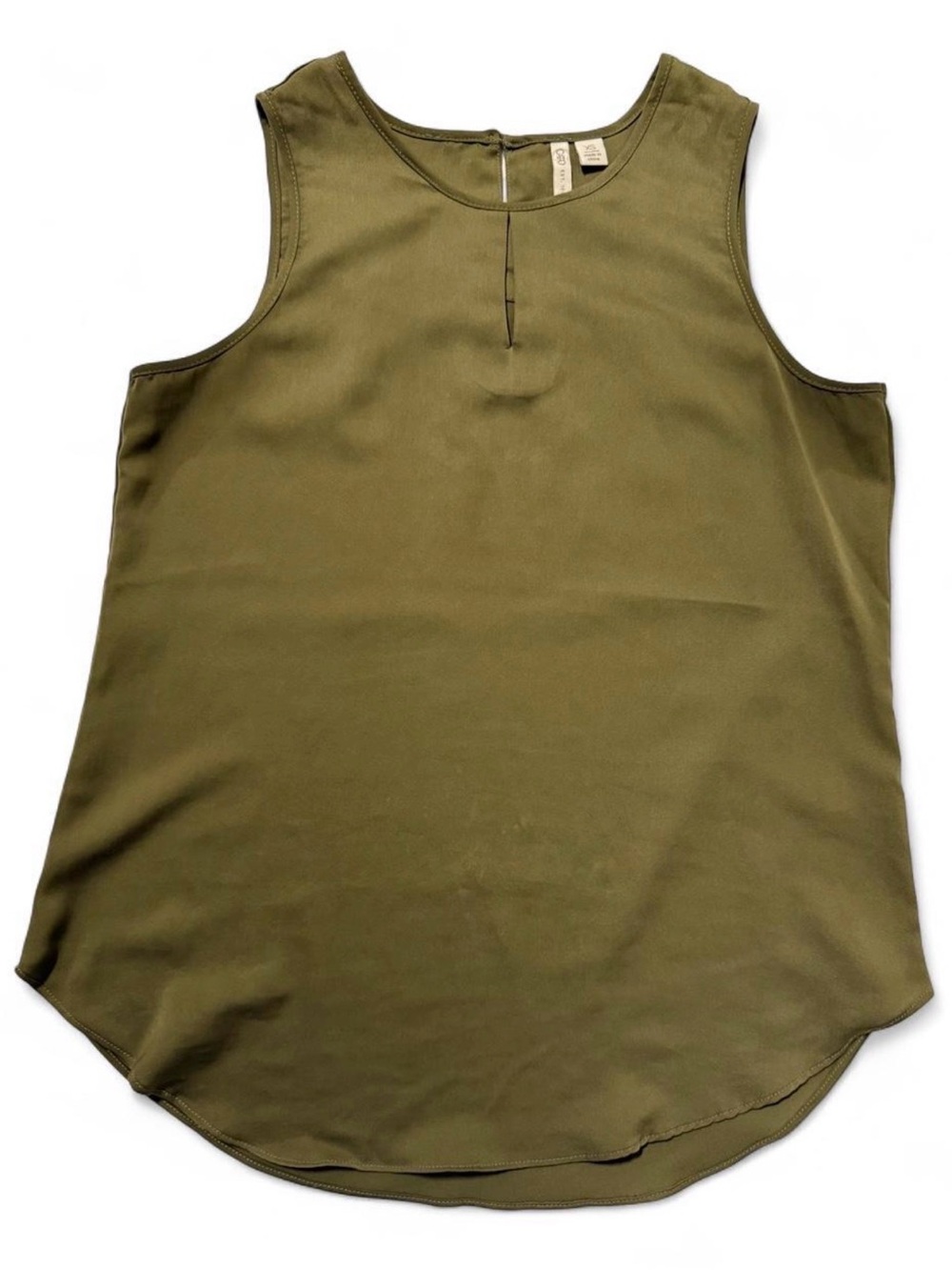 Cato Olive Green Sleeveless Scoop Neck Tank